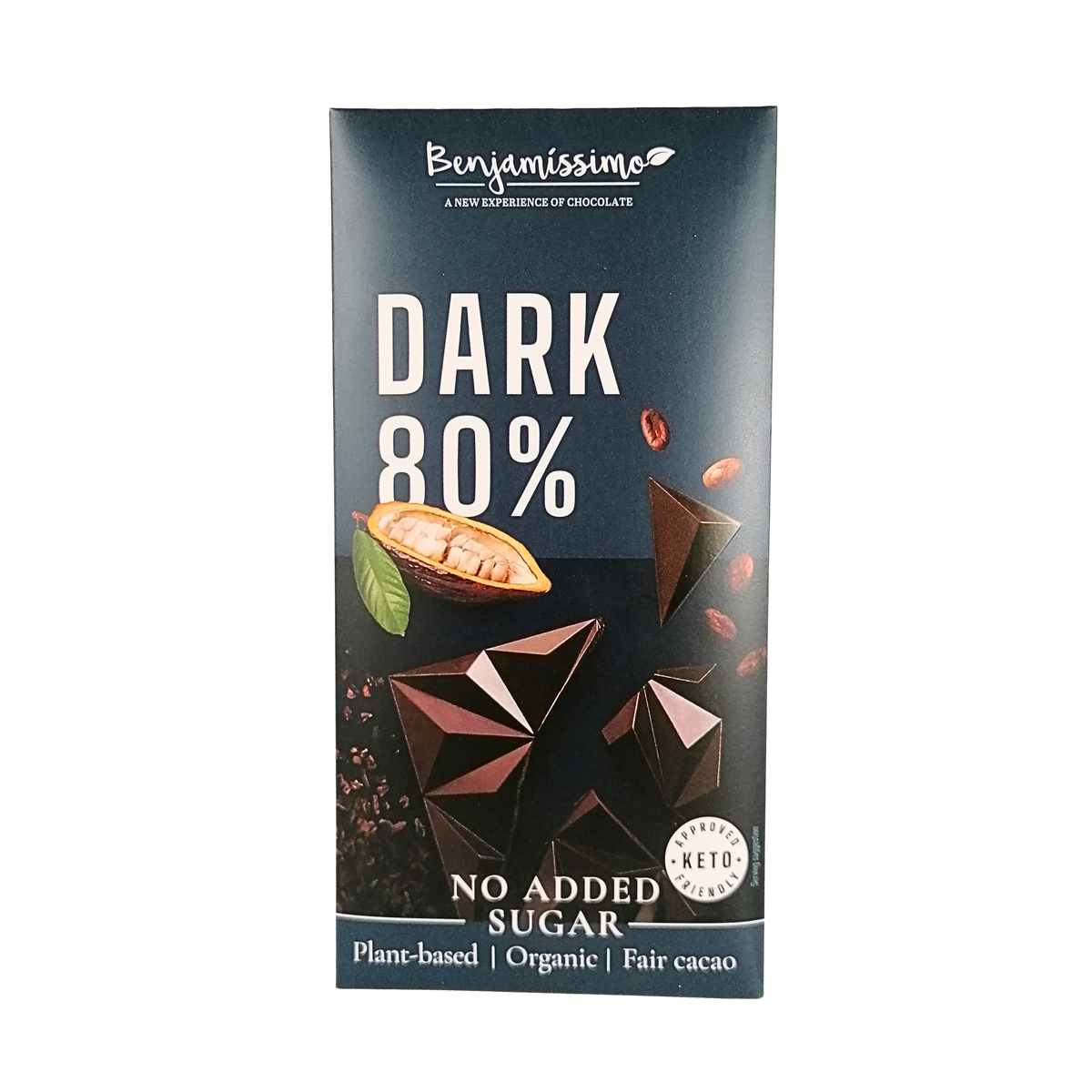 benjamissimo dark 80percent no added sugar 60g