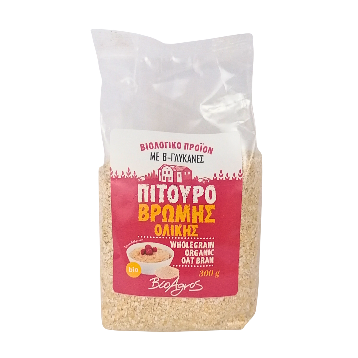 bio agros oat bran wholegrain 300g