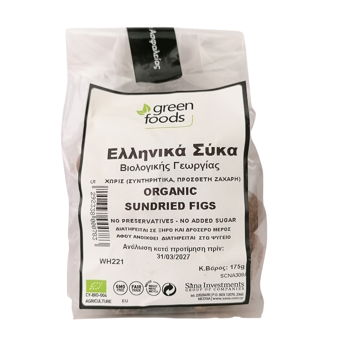 green foods dried figs 150g