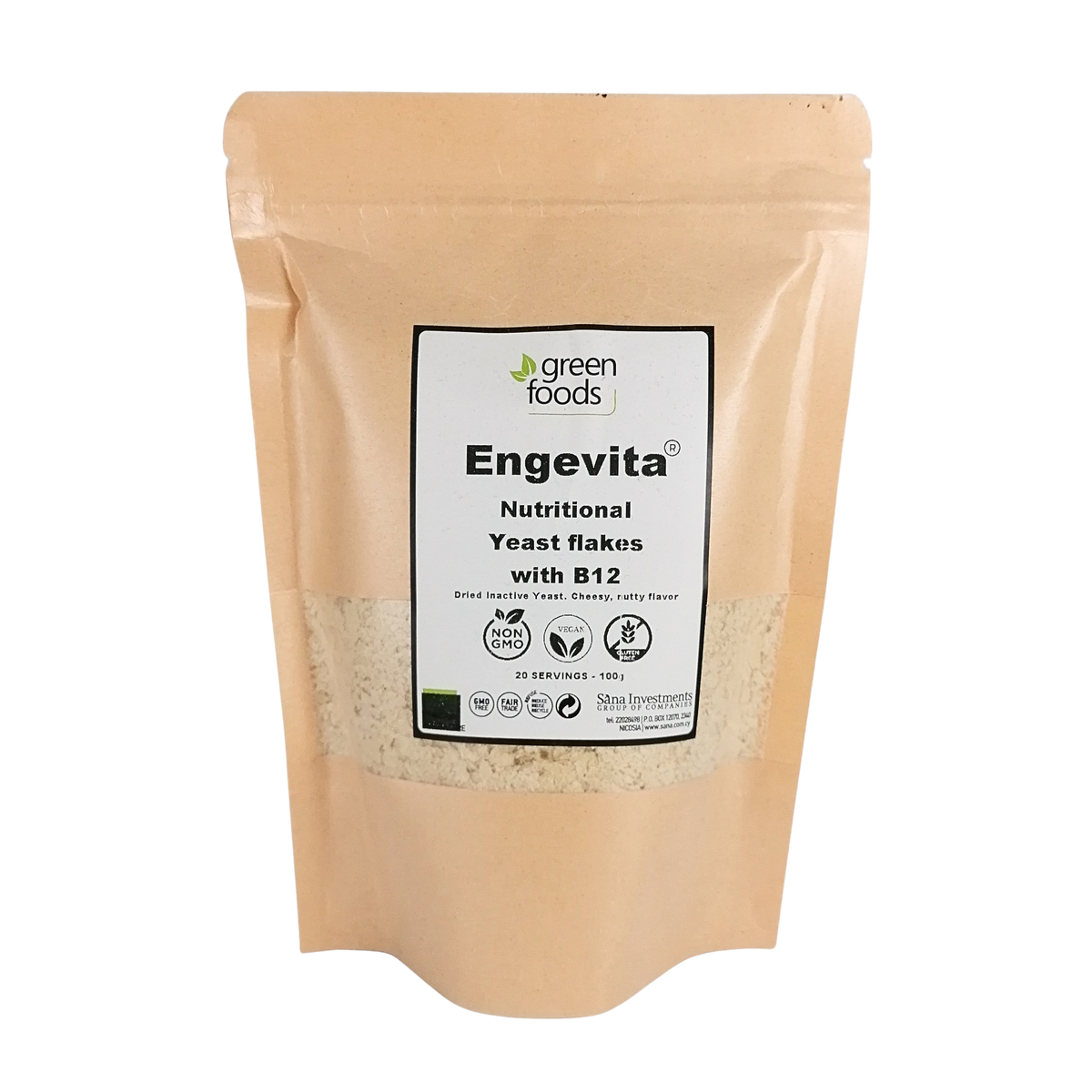 green foods engevita nutritional yeast flakes glutenfree 100g