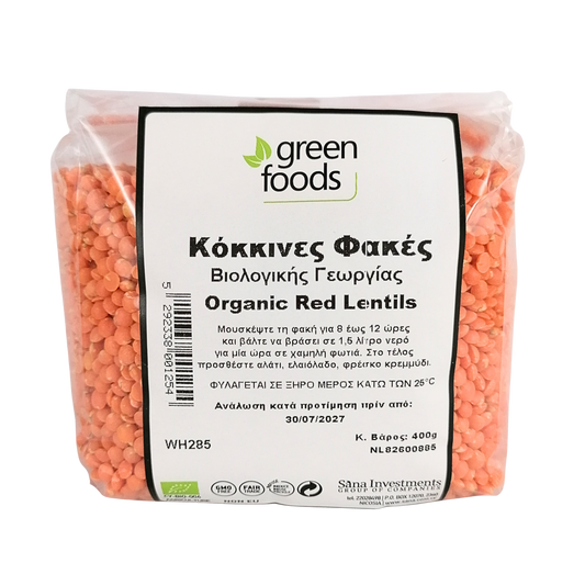 green foods red lentils 400g