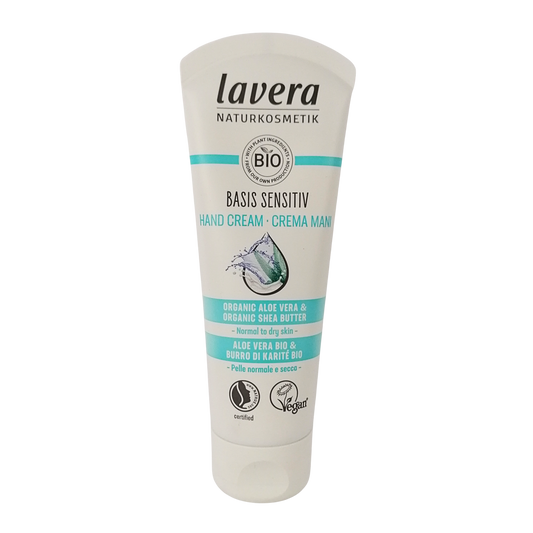 lavera basis sensitive hand cream aloe shea 75ml
