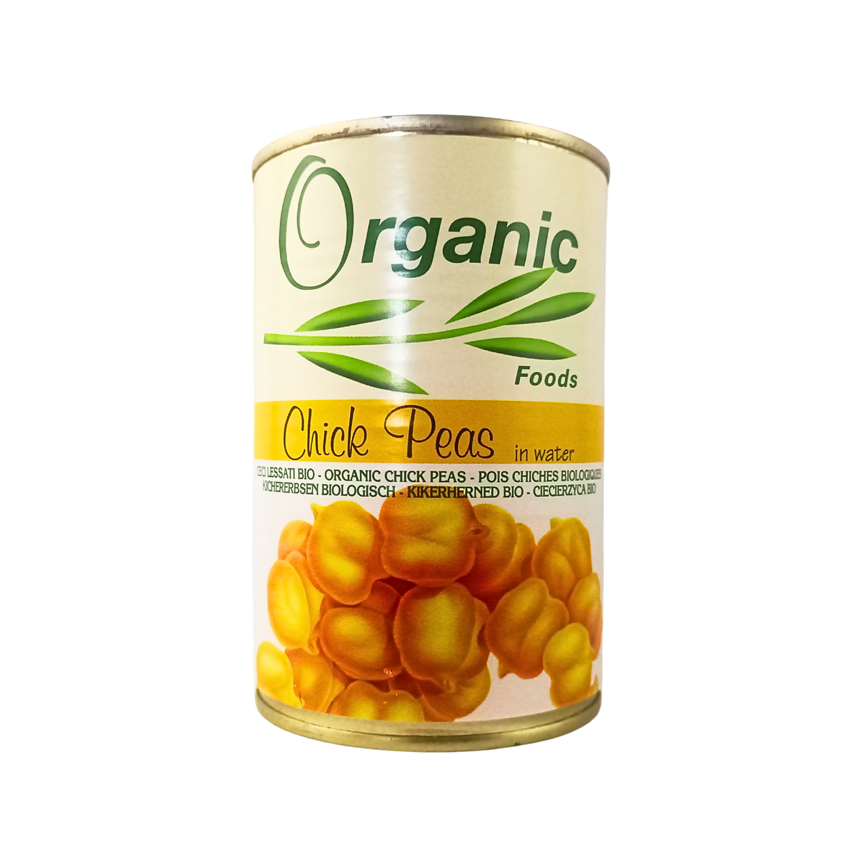 organic foods chickpeas in tin 400g