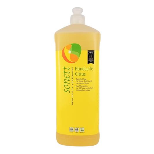 sonett liquid hand soap lemon refill bottle 1000ml