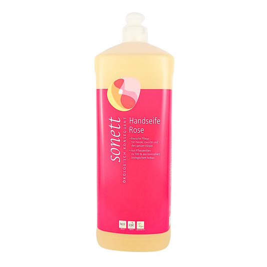 sonett liquid hand soap rose refill bottle 1000ml