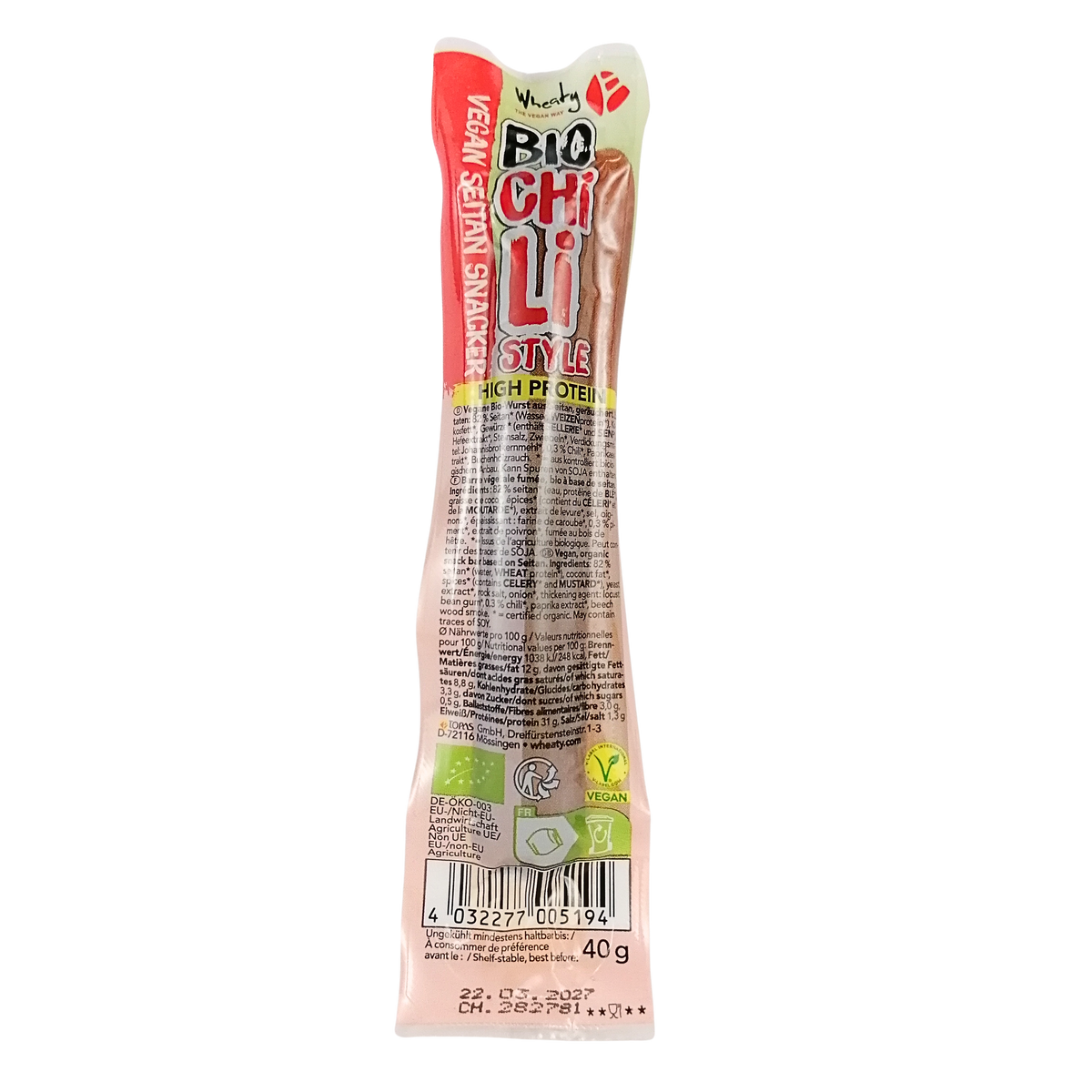 wheaty chili snacker vegan 40g